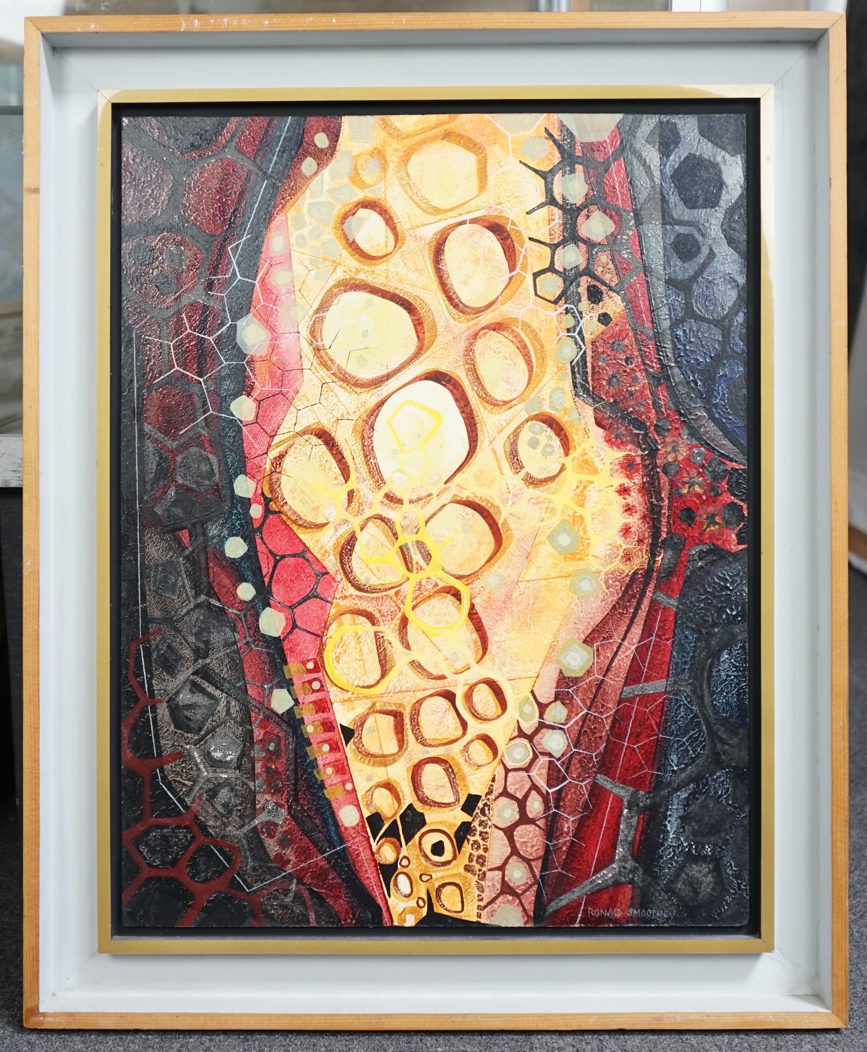 Ronald Smoothey (1914-1996), Contemporary oil on board, 'Wire Netting', signed, details verso, 60 x 46cm. Condition - good